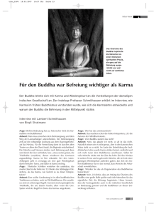 Für den Buddha war Befreiung wichtiger als Karma