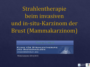 Strahlentherapie beim Mammakarzinom