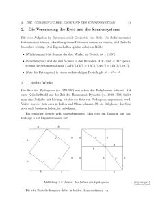 2. Die Vermessung der Erde und des Sonnensystems 2.1. Rechte