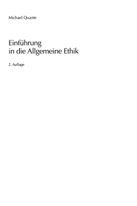 Einführung in die Allgemeine Ethik