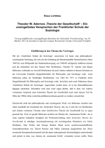 Theodor W. Adornos ‚Theorie der Gesellschaft - Goethe
