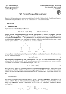 VII. Variablen und Substitution