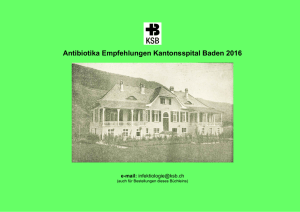 Antibiotika Empfehlungen Kantonsspital Baden 2016