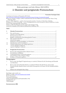 2. Glazialer und periglazialer Formenschatz