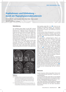 Kopfschmerz und Erblindung durch ein Hypophysenmakroadenom