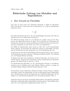 Elektrische Leitung von Metallen und Supraleitern