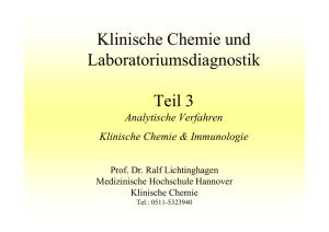 Klinische Chemie und Laboratoriumsdiagnostik Teil 3