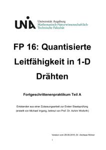 Material zu FP16 - Physik Uni-Augsburg