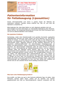 Patienteninformation für Fettabsaugung (Liposuktion)