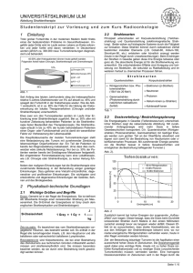 Skript - Universitätsklinikum Ulm