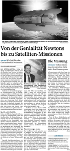 Von der Genialität Newtons bis zu Satelliten-Missionen