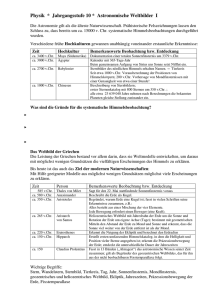 Astronomische Weltbilder I