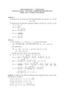 ¨UBUNGSBLATT 3 – L¨OSUNGEN MAT121/MAT131 ANALYSIS I