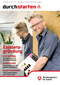 Existenz- gründung - Bundesagentur für Arbeit