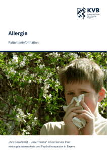 Patienteninformation Allergie