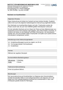 Liste der Einzelparameter - Institut für Medizinische Mikrobiologie