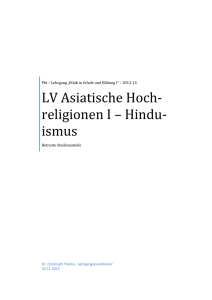LV Hinduismus Betreute Studienanteile (II)