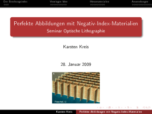 Perfekte Abbildungen mit Negativ-Index-Materialien