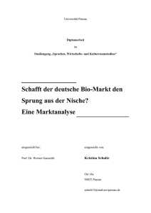 Schafft der deutsche Bio-Markt den Sprung aus der Nische? Eine