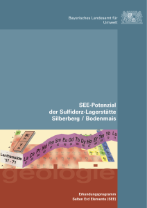 SEE-Potenzial der Sulfiderz-Lagerstätte Silberberg / Bodenmais