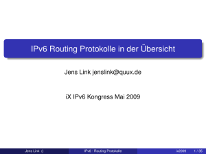 IPv6 Routing Protokolle in der Übersicht