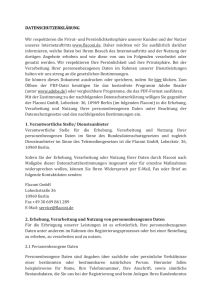 DATENSCHUTZERKL&Auml;RUNG Wir respektieren die Privat