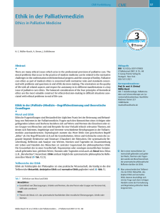 Ethik in der Palliativmedizin