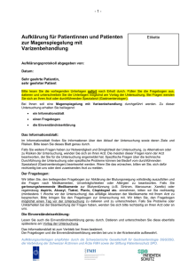 Gastroskopie + Varizenbehandlung - Schweizerische Gesellschaft