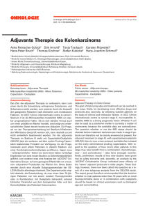 Adjuvante Therapie des Kolonkarzinoms