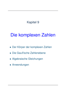 Die komplexen Zahlen