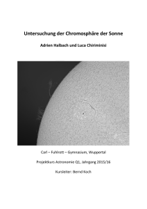 Untersuchung der Chromosphäre der Sonne