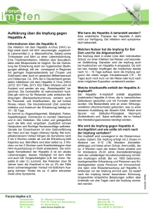 Aufkl&auml;rung &uuml;ber die Impfung gegen Hepatitis A