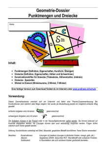 Geometrie-Dossier Punktmengen und Dreiecke