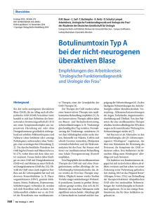 Botulinumtoxin Typ A bei der nicht-neurogenen überaktiven