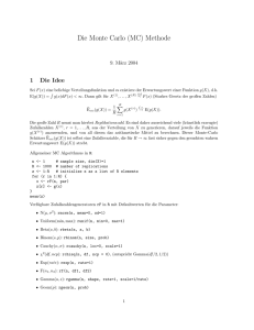 Die Monte Carlo (MC) Methode