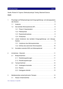 Elektrophysiologic Testing, Blackwell Science Inhalt - Cardio