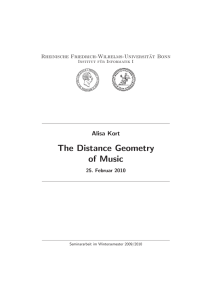 The Distance Geometry of Music