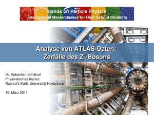 Analyse von Atlas-Daten: Zerfälle des Z 0