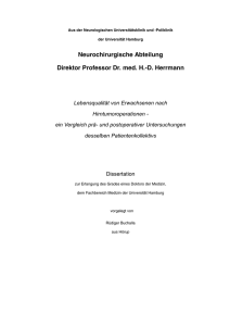 Neurochirurgische Abteilung Direktor Professor Dr. med. H.