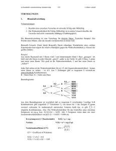 VERTEILUNGEN 1. Binomialverteilung )( )( XE XV