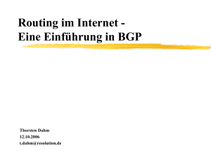 Routing im Internet - Eine Einführung in BGP