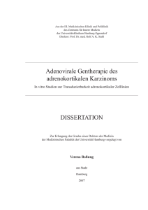 Adenovirale Gentherapie des adrenokortikalen Karzinoms