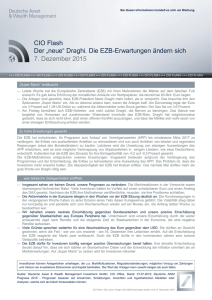 | CIO View - Deutsche Asset Management