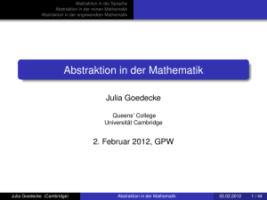 Abstraktion in der Mathematik