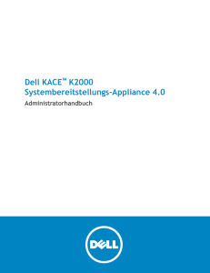 Dell KACE™ K2000 Systembereitstellungs