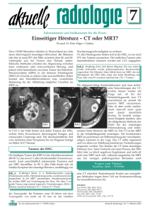 Einseitiger Hörsturz – CT oder MRT? - offene-mrt