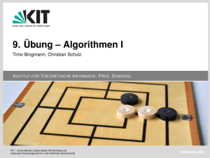 9. Übung – Algorithmen I - am Institut für Theoretische Informatik
