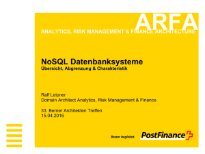 NoSQL Datenbanksysteme - Berner Architekten Treffen