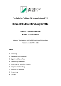 Biomolekulare Bindungskräfte