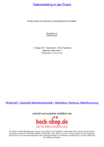 Telemarketing in der Praxis - ReadingSample - Beck-Shop